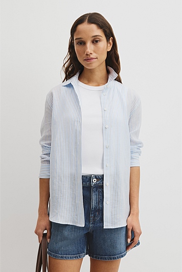 Classic Linen Stripe Shirt