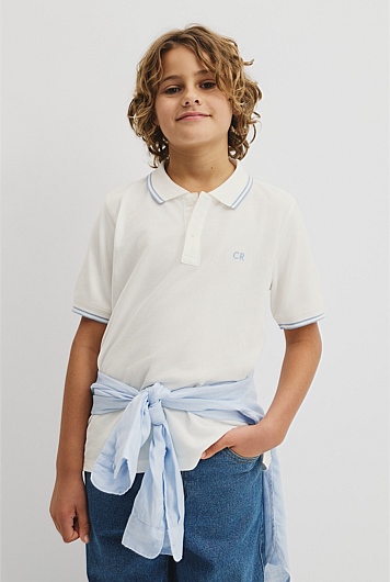 Teen Short Sleeve Logo Polo