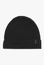 Cotton Blend Rib Beanie