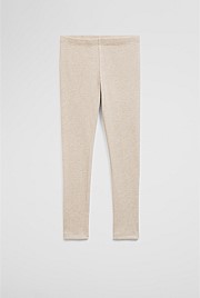 Organically Grown Cotton Blend Solid Rib Legging