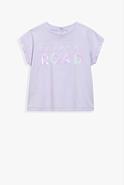 Organically Grown Cotton Sequin Logo T-Shirt