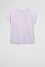 Organically Grown Cotton Sequin Logo T-Shirt