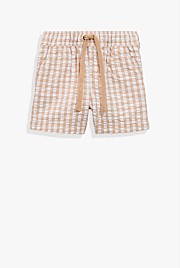 Organically Grown Cotton Blend Gingham Short