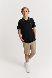 Teen Recycled Cotton Blend Logo Polo Shirt