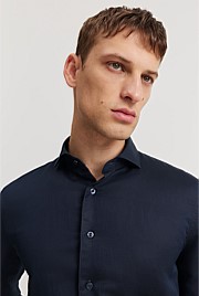 Tailored Fit Cotton Linen Shirt