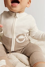 Organically Grown Cotton Logo Knit Jumpsuit