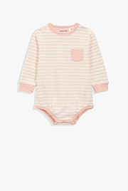 Australian Cotton Oversized Stripe Long Sleeve Bodysuit