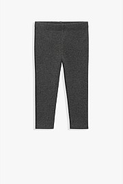 Organically Grown Cotton Blend Solid Rib Legging