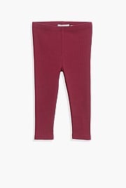 Organically Grown Cotton Blend Solid Rib Legging