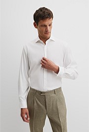 Tailored Fit Cotton Blend Stretch Shirt