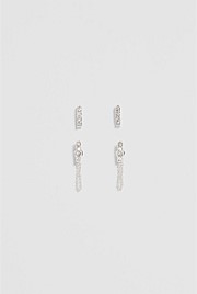 Crystal Bar Stud Earring Pack