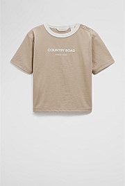 Australian Cotton Contrast Logo T-Shirt