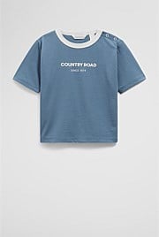 Australian Cotton Contrast Logo T-Shirt