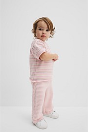 Organically Grown Cotton Pointelle Knit Pant