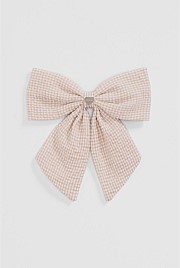 Large Gingham Bow Clip