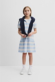 Organically Grown Cotton Stripe Polo T-Shirt Dress