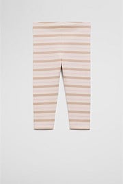 Organically Grown Cotton Blend Stripe Legging