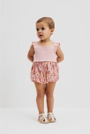 Organically Grown Cotton Garden Frill Romper