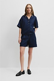 Soft Denim Short Sleeve Shirt