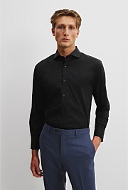 Tailored Fit Cotton Blend Stretch Shirt