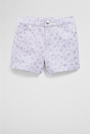 High Rise Denim Short