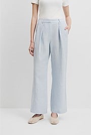 Organically Grown Linen Tuck Front Pant