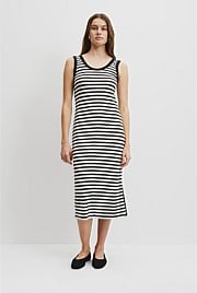 Stripe Linen Jersey Dress