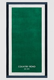 Verified Australian Cotton CR Est. 1974 Border Beach Towel