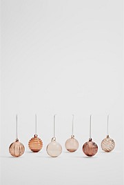 Small Glass Bauble Set of 6