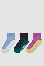 Quarter Crew Sock Pack of 3