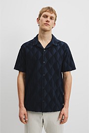 Short Sleeve Australian Cotton Blend Tile Terry Shirt