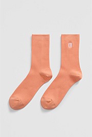 Australian Cotton Blend CR Ribbed Three-Quarter Crew Sock