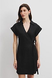 Organically Grown Linen Wrap Dress