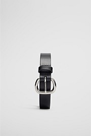 Skinny Solid Buckle Belt