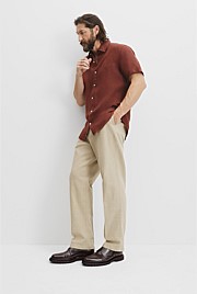 Regular Fit Organically Grown Linen Short Sleeve Shirt