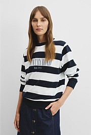 Verified Australian Cotton Stripe Heritage Sweat