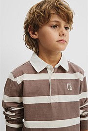 Organically Grown Cotton Stripe Rugby Top