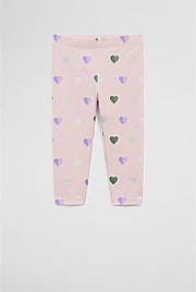 Organically Grown Cotton Blend Heart Legging