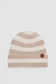 Organically Grown Stripe Knit Beanie
