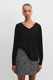 Merino Wool V-Neck Neck