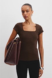 Australian Cotton Square Neck T-Shirt