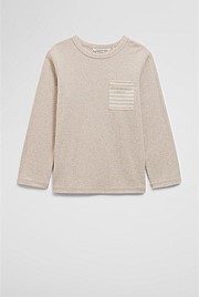 Organically Grown Cotton Long Sleeve Pocket T-Shirt