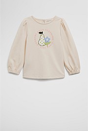 Organically Grown Cotton Pear Long Sleeve T-Shirt
