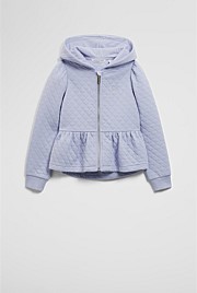 Quilted Zip-Through Sweat