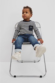 Organically Grown Cotton Long Sleeve Pocket T-Shirt