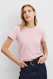 Australian Good Earth Cotton Slub Short Sleeve T-Shirt