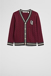 Organically Grown Cotton Varsity Cardigan