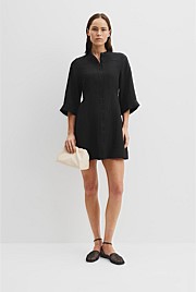 Linen Shirt Mini Dress