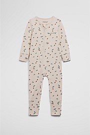 Organically Grown Cotton Acorn Print Jumpsuit