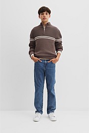 Teen Australian Cotton Half Zip Knit